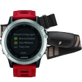 Умные часы Garmin Fenix 3 HRM серебряный с красным ремешком и пульсометром (отдельно) Умные часы Garmin Fenix 3 HRM серебряный с красным ремешком и пульсометром (отдельно)