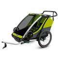Thule Chariot Cab2 - детская мультиспортивная коляска Chartreuse