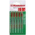 Пилка для лобзика Hammer Flex 204-115 JG WD T101AO дерево\ДСП, по кривой, 56мм, шаг 1.4, HCS, 5шт.