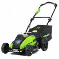 Газонокосилка акк. Greenworks 2500407 40в g-max40 бесщ. мотор 45см 7ур. 28-76мм 50л без акк и зу