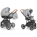 ROAN Bass - коляска универсальная 2 в 1 Chevron GREY, (серый) пласт.короб