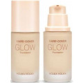 Holika Holika Тональная основа Hard Cover Glou, тон 03, бежево-кремовый,увлажняющая, 30 мл