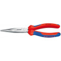 Круглогубцы Knipex KN-2615200 плоские с режущими кромками хромированные 200 mm