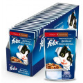 Консервы для кошек Felix Двойной вкус, говядина с птицей, 85г*24 шт.