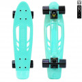 Y-Scoo Skateboard Fishbone с ручкой 22" - скейтборд с ручкой и сумкой Aqua-black