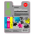 Картридж Cactus CS-CL51 (голубой, пупрупный, желтый) для Canon Pixma MP150/ MP160/ MP170/ MP180/ MP450 /MP460; iP2200/ iP6210/ i