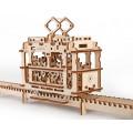 Ugears Трамвай с рельсами - механический деревянный конструктор
