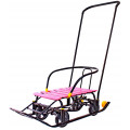 Snow Galaxy Black Auto - снегомобиль с розовыми рейками на больших мягких колесах