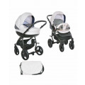 Tutis Mimi Plus - коляска 2 в 1, бежево-сине-орнамент Tutis Mimi Plus - коляска 2 в 1, бежево-сине-орнамент