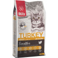 Корм для кошек Blitz Adult Cats Turkey, индейка, 2 кг