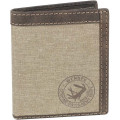 Портмоне WENGER Canvas Hunter, коричневый, воловья кожа/ткань, 10,5×3×12,5 см, W19-04BROWN