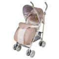 BamBola W807C - прогулочная коляска-трость с чехлом для ножек СОВА бежево-беж