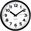 Часы настенные TROYKA 91900945, круг, белые, черная рамка, 23х23х4 см