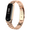 Ремешок для браслетов Bakeey для Xiaomi Mi Band 3/4, нержавеющая сталь розовое золото