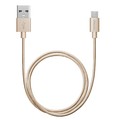 Дата-кабель USB - micro USB, алюминий/нейлон, 1.2м, золото, Deppa Дата-кабель USB - micro USB, алюминий/нейлон, 1.2м, золото, Deppa