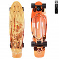 Y-Scoo Big Fishskateboard Metallic 27" - скейтборд с сумкой Orange-black
