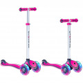 Y-Scoo Globber Primo Plus - детский самокат со светящимися колесами Pink