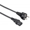 Кабель питания Hama 00044219 IEC C13 Евровилка 1.5м черный