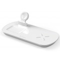Беспроводное зарядное устройство Deppa 3 в1 (для Apple iPhone, Apple Watch, Apple AirPods), 15W, белый