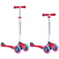 Y-Scoo Globber Primo Plus - детский самокат со светящимися колесами Red