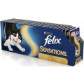 Консервы для кошек Felix Sensations, кусочки в желе с лососем и треской, 85г*24 шт.
