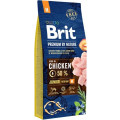 Корм для щенков средних пород Brit Premium by Nature Junior M, курица, 15 кг