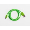 Кабель Prolike USB Micro 5 pin AM-BM нейлоновая оплетка, 1,2 м, зеленый