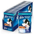 Консервы для кошек Felix, кусочки в желе с форелью, 85г*24 шт.