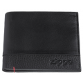 Портмоне Zippo с защитой от сканирования RFID, цвет чёрный, натуральная кожа, 10,5×1,5×9 см