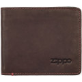 Портмоне Zippo, коричневый, натуральная кожа, 11×1,5×10 см 2005119