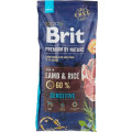 Корм для собак гипоаллергенный Brit Premium by Nature Sensitive Lamb & Rice, ягненок с рисом, 15 кг