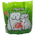 Силикагелевый наполнитель For Cats с ароматом зеленого чая, 8 л