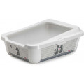 Туалет-лоток с бортом Moderna Cats in Love Hercules 51x39x19h см, серо-белый