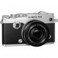Фотоаппарат Olympus Pen F Kit 14-42mm f/3.5-5.6, серебро и объектив ED 40-150mm f/4.0-5.6, серебро Фотоаппарат Olympus Pen F Kit 14-42mm f/3.5-5.6, серебро и объектив ED 40-150mm f/4.0-5.6, серебро