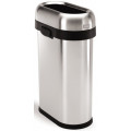 Бак для мусора 50 л, открытый, узкий, нерж.сталь, FPP, Simplehuman