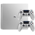 Игровая приставка Sony Playstation 4 Slim (500GB) + dualshock, серебро Игровая приставка Sony Playstation 4 Slim (500GB) + dualshock, серебро