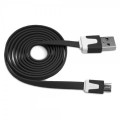 Кабель microUSB to USB 1,2m NOODLE Dream черный (плоский ) Кабель microUSB to USB 1,2m NOODLE Dream черный (плоский )