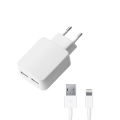 СЗУ 2 USB 3.4А, дата-кабель 8-pin для Apple (MFI), белый, Ultra, Deppa СЗУ 2 USB 3.4А, дата-кабель 8-pin для Apple (MFI), белый, Ultra, Deppa