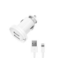 АЗУ 2 USB 2,1А, дата-кабель с разъемом 8-pin для Apple , белый, Ultra, Deppa АЗУ 2 USB 2,1А, дата-кабель с разъемом 8-pin для Apple , белый, Ultra, Deppa