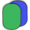 Фон складной Raylab RF-12 хромакей муслиновый Green/Blue 100*150см (зеленый/синий)