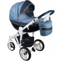 Adamex Monte Carbon - коляска 3 в 1 голубой D22