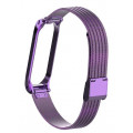 Ремешок для браслета Xiaomi Mi Band 4, нержавеющая сталь, фиолетовый