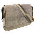 Сумка наплечная горизонтальная А4 WENGER "STONEHIDE", коричневый, кожа, 39х10x31 см, W16-04