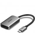 Кабельны Ugreen Type-C USB-C 4K / 60 Гц UHD для ноутбука Samsung, Huawei, LG, MacBook, серый