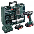 Дрель-шуруповерт METABO BS18 (602207880) 18В 2х2Ач LiIon 48Нм 0-450/0-1650об/мин мет10мм дер20мм 1