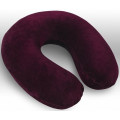 Подушка ИвШвейСтандарт Memory foam для путешествий 30х30 бордо