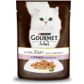 Консервы для кошек Gourmet A la Carte, кусочки в подливе домашняя птица с овощами, 85г*24 шт.
