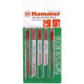 Набор пилок для лобзика Hammer Flex 204-906 набор No6 дер.\пл.\мет, 5 видов, 5шт