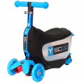 Y-Scoo Mini Jump & Go - каталка-самокат 3 в 1 Aqua