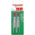 Пилка для лобзика Hammer Flex 204-111 JG MT T118AF металл, 67мм, шаг 1.1-1.5, BiM, 2шт.